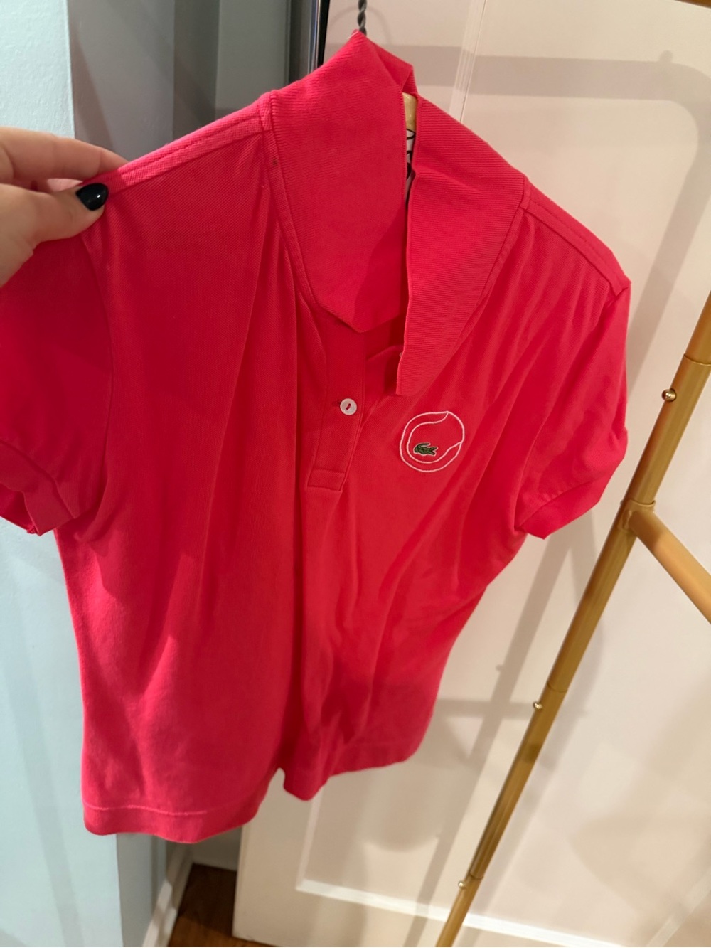 Lacoste Hot Pink Short Sleeve Polo with Croc Emblem